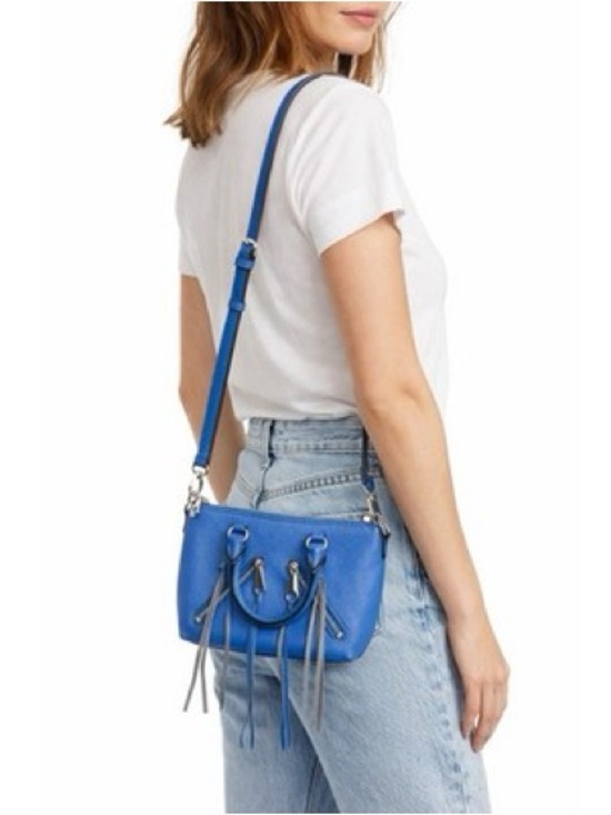 Rebecca Minkoff Handbags - Rebecca Minkoff Mini Zip Moto Satchel Blue